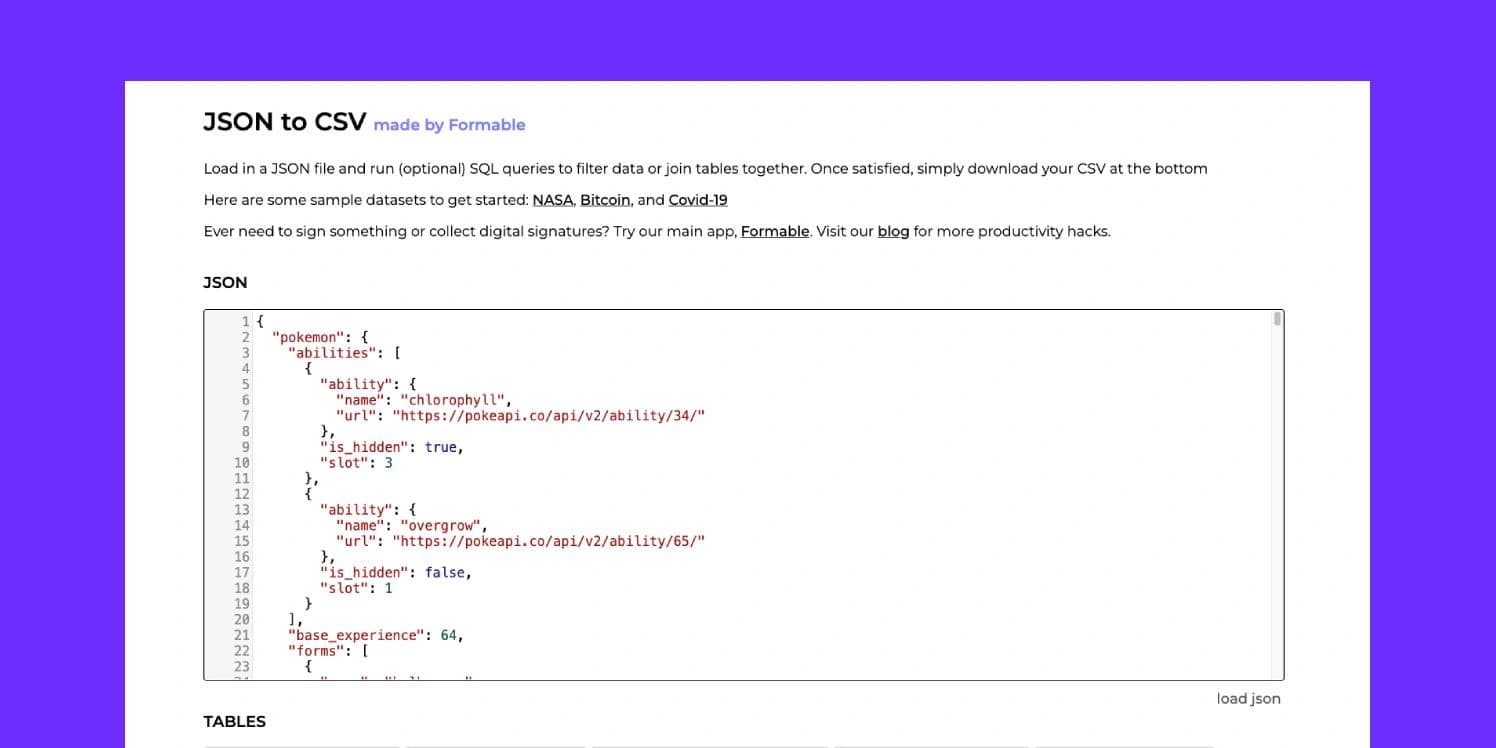 How to convert JSON to CSV file format
