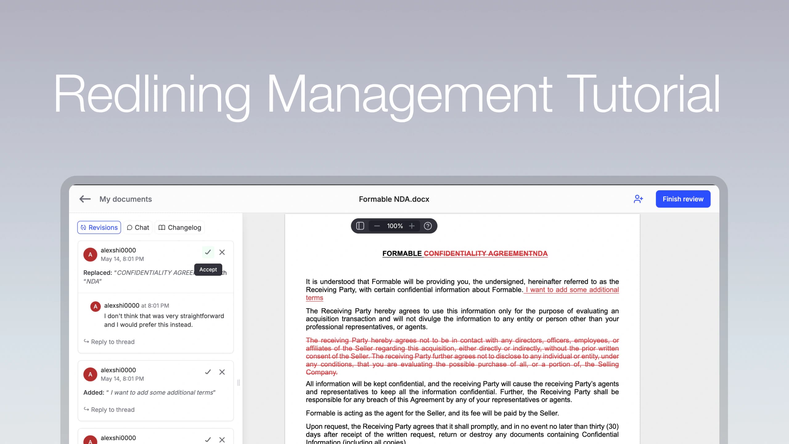 How to Manage Contract Redlining | Formable Tutorial