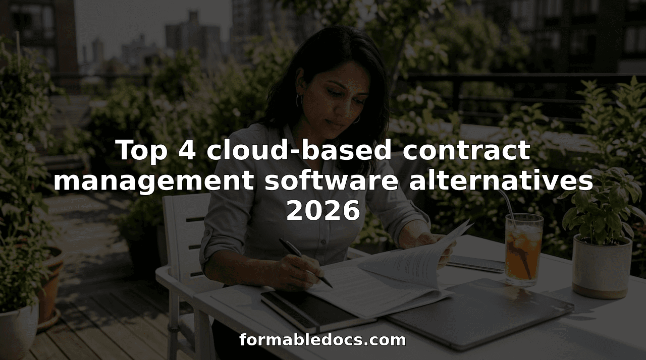 Cover Image for Top 4 cloud-based contract management software alternatives 2026